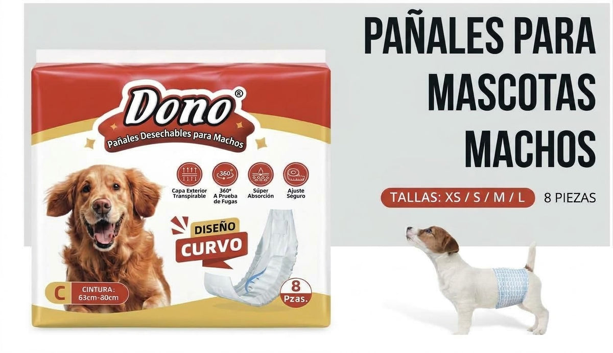 Pañal para perros machos